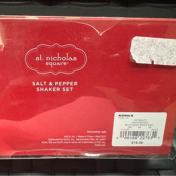 Ceramic Christmas Cowboy Boot Salt & Pepper Shakers Home Décor Gift for Her Gift - Picture 2 of 3